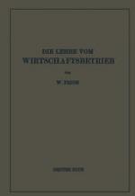 Die Lehre Vom Wirtschaftsbetrieb (Allgemeine Betriebswirtschaftslehre) : Drittes Buch