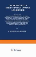 Die Krankheiten der Luftwege und der Mundhöhle : Fünfter Teil: Allgemeine Erkrankungen · Gewerbekrankheiten · Geschwülste der Luftwege, des Mundes und der Hypophyse · Krankheiten der Speicheldrüsen · Nervenkrankheiten · Kosmetische Operationen Störungen der Stimme und Sprache · Lebensversicherung · Forensisches · Photographie · Unterricht