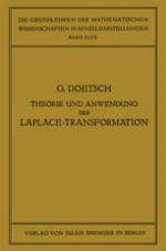 Theorie und Anwendung der Laplace-Transformation