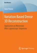 Variation Based Dense 3D Reconstruction Application on Monocular Mini-Laparoscopic Sequences