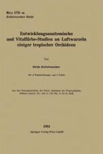 Entwicklungsanatomische und Vitalfärbe-Studien an Luftwurzeln einiger tropischer Orchideen