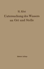 Untersuchung des wassers an ort und stelle,