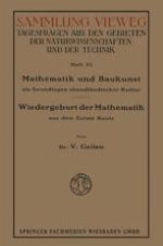 Mathematik und Baukunst als Grundlagen abendländischer Kultur : Wiedergeburt der Mathematik aus dem Geiste Kants