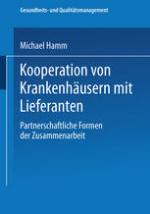 Kooperation von Krankenhausern mit Lieferanten Partnerschaftliche Formen der Zusammenarbeit