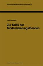 Zur Kritik der Modernisierungstheorien : Ein Versuch zur Beleuchtung ihres methodologischen Basissyndroms