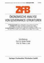 Ökonomische Analyse von Governance-Strukturen