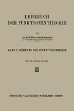 Lehrbuch der Funktionentheorie : Band I: Elemente der Funktionentheorie