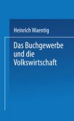 Das Buchgewerbe und Die Volkswirtschaft