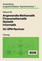 Angewandte Mathematik, Finanzmathematik, Statistik, Informatik für UPN-Rechner