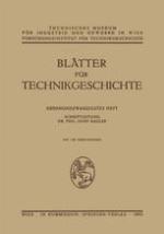 Blätter für Technikgeschichte : Siebenundzwanzigstes Heft