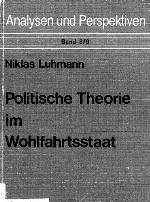 Politische Theorie im Wohlfahrtsstaat