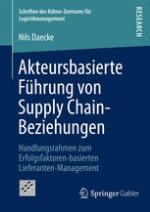 Akteursbasierte Führung von Supply Chain-Beziehungen : Handlungsrahmen zum Erfolgsfaktoren-basierten Lieferanten-Management