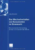 Das Wechselverhalten Von Konsumenten Im Strommarkt