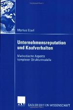 Unternehmensreputation Und Kaufverhalten