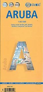 Laminated Aruba Map by Borch (English, Spanish, French, Italian and German Edition)