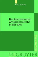 International Civil Procedure Law in the German Code of Civil Procedure (Zpo)