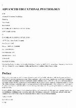 Advanced educational psychology