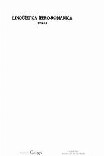 Lingüística ibero-románica : crítica retrospectiva. T. 1