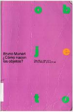 ¿Cómo nacen los objetos? Apuntes para una metodología proyectual