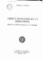 Amor Y Pedagogia En La Edad Media
