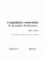 Complejidad y modernidad