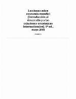 Lecciones sobre economía mundial : introducción al desarrollo y a las relaciones económicas internacionales
