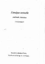 L' analyse textuelle: methode, exercises.