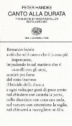 Canto alla durata. Testo tedesco a fronte