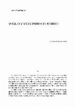 Voglio vivere prima di morire