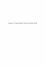 Aspects of Manuscript Culture in South India
