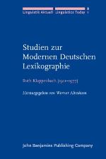 Studien zur Modernen Deutschen Lexikographie