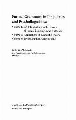Formal Grammars in Linguistics and Psycholinguistics