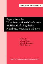 Papers from the Third International Conference on Historical Linguistics. Ed by J. Peter Maher. Papers from Conf Held Aug 22-26, 1977 (Amsteda)