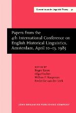 Papers from the 4th International Conference on English Historical Linguistics, Amsterdam, April 10-13, 1985