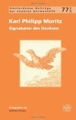 Karl Philipp Moritz Signaturen des Denkens