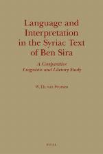 Language and Interpretation in the Syriac Text of Ben Sira