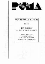 Pay Reform in the Public Service