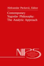 Contemporary Yugoslav Philosophy: The Analytic Approach