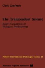 The transcendent science : Kant's conception of biological methodology