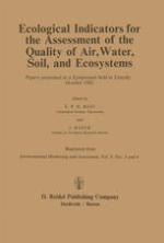 Ecological Indicators for the Assessment of the Quality of Air, Water, Soil, and Ecosystems : Papers Presented at a Symposium Held in Utrecht, October 1982.