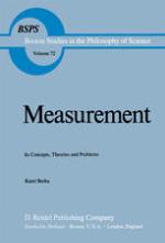 Measurement : Its Concepts, Theories and Problems