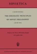The Dogmatic Principles of Soviet Philosophy [as of 1958] : Synopsis of the 'Osnovy Marksistskoj Filosofii' with complete index