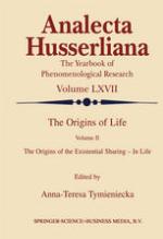 The Origins of Life : Volume II The Origins of the Existential Sharing-in-Life
