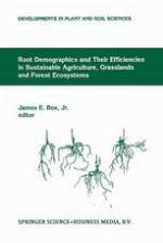 Root Demographics and Their Efficiencies in Sustainable Agriculture, Grasslands and Forest Ecosystems : Proceedings of the 5th Symposium of the International Society of Root Research, held 14-18 July 1996 at Madren Conference Center, Clemson University, Clemson, South Carolina, USA.