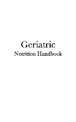 Geriatric Nutrition Handbook