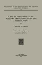 Some Factors Influencing Postwar Emigration from the Netherlands