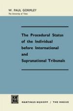 The Procedural Status of the Individual Before International and Supranational Tribunals