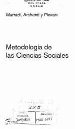 Metodologia De Las Ciencias Sociales