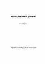 Mauwake reference grammar