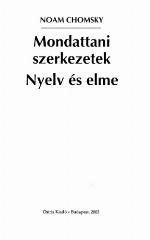 Mondattani szerkezetek ; Nyelv és elme